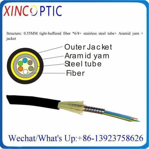 20M 8F/8C,SM,9/125,G657A,4.8mm,8Core LC/SC/FC/STUPCUPC LSZH/TPU Armored Fiber Optic Patch Cord CPRI Black Cable Jumper Connector