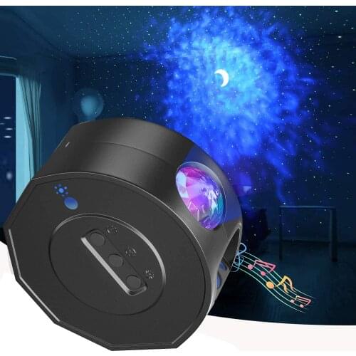 3 in 1 Star Night Light Projector Starry Sky Moon Projector Ocean Nebula Lamp Music Control LED Colorful For Room ValentinesDay