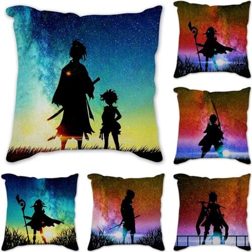 45*45cm Cartoon Beautiful Starry sky Lovely Girls Prints Cushion Cover Sofa Throw Pillow Case Linen Cushion Cover Home Decor