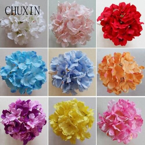 5pcs/lot Artificial silk hydrangea flower head DIY wedding background props shooting modeling decorative fake flower headdress