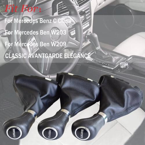Automatische AT Car For Automatic Mercedes Benz C Class W203 W209 Gear Shift Knob Auto Car Shift Knob Lever Gaiter boot