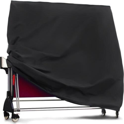 Table Tennis Table Cover Waterproof Dust-Proof Ping-Pong Table Cover 65x28x73in Attachment With Drawstring System Black