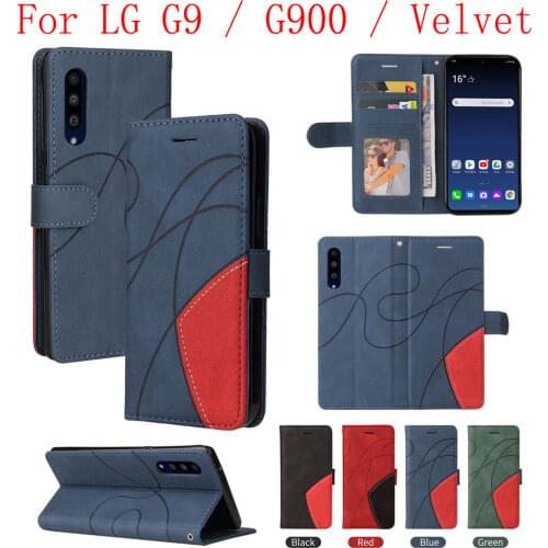 Sunjolly Case for LG G9 G900 Velvet Wallet Stand Flip PU Leather Phone Case Cover coque capa LG G9 G900 Velvet Case Cover