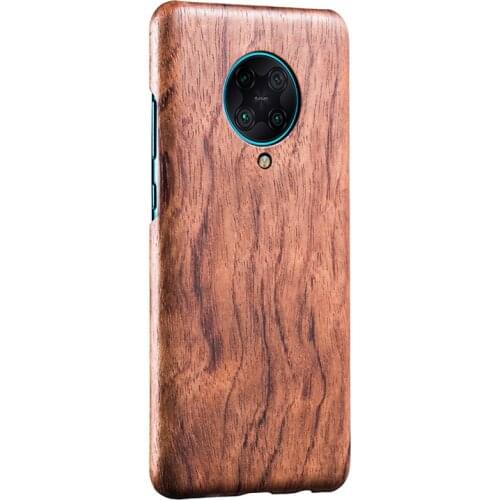 For Xiaomi POCO F3 F2 Pro X2 Redmi K30 /K30 Pro zoom 5G walnut Enony Bamboo Wood Rosewood MAHOGANY Wooden Back Case Cover