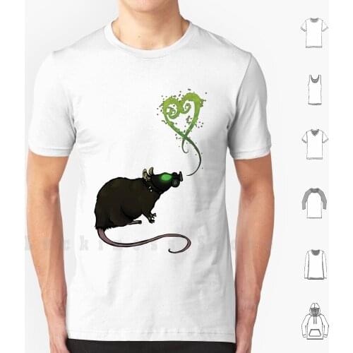 Radioactive Rat T Shirt DIY 100% Cotton 6xl Rat Rodent Gas Mask Plague Rat Radioactive