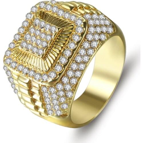 2020 New Neutral Ring Geometric Hip Hop Street Trend Ring Men And Women Gold-plated Exaggerated Wedding Jewelry Hip-hop Boy Ring