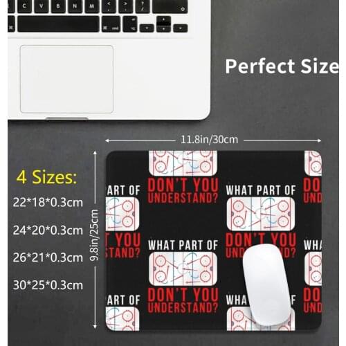 Ice Hockey Player Gift Idea Mouse Pad DIY Print Cushion Hockey Ice Hockey Ice Hockey Stick Puck Sports Field