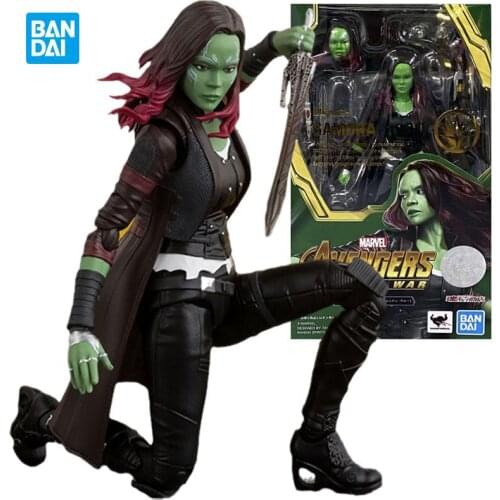 Bandai Marvel Avengers Infinity War Guardians of The Galaxy Gamora Zen Whoberi Ben Titan Shf Dolls Action Figure Model Kids Toys