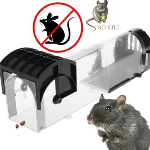 Reusable Smart Mouse Trap Humane Clear Plastic No Kill Rodents Catcher Mice Piege Rat Live Trap for Indoor Outdoor Pest Control