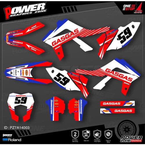 PowerZone Custom Team Graphics Backgrounds Decals 3M Stickers Kit For GASGAS 2014 2015 2016 2017 003
