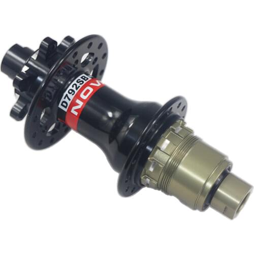 Novatec D792SB 24 28 32 holes 142mm X12 thru axle MTB disc brake rear hub, black red, freeride 9/10/11speed multi axle system