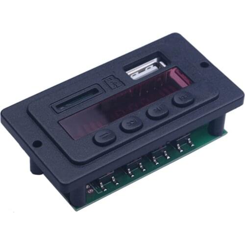 MP3 Player Decoder Board Bluetooth 5.0 Car FM Radio Lossless Format Music Decoder Module Support FM TF USB Recorder 12V 18V