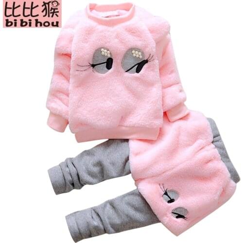 Girls Clothes Sets Long Sleeve Sport Suit Winter Baby Girl Clothes Sets Cotton Tracksuit For Kids Outfit Suits Children Clothing