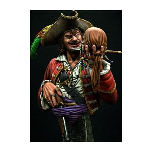 Unassambled 1/10 ancient stand officer with hat bust Resin figure miniature model kits Unpainted