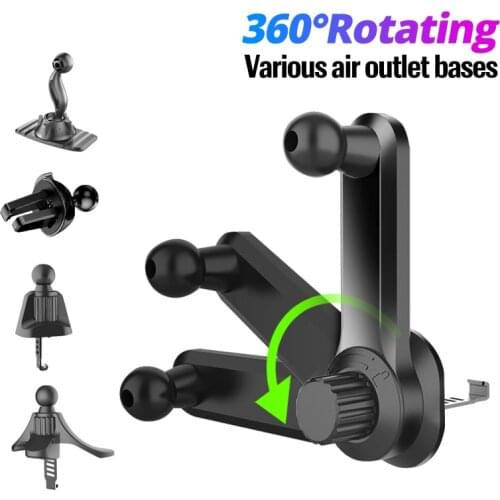 Car Air Vent Clip 17mm Ball Head for Universal Car Phone Holder Gravity Stand Bracket Magnetic Support Mobile Car Adapter Holder