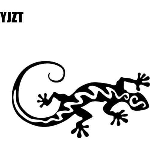 YJZT 11.4*6.4CM Funny Lguana Lizard Reptile Decor Car Modelling Stickers Accessories Vinyl C12-1122