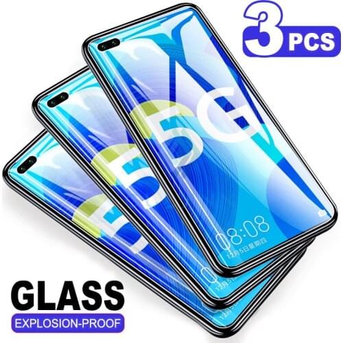 3Pieces Safety Protective Tempered Glass On The For Huawei Nova 3E 3i 4 4e 5 5I 5t 6 Honor 8s 8a 9x 20 10 Pro Screen Protector