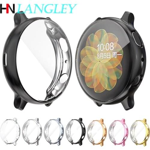 Protective Case for Samsung Galaxy Watch Active 1 2 44mm 40mm SM-R830 R820 R500 Silicone HD Full Screen Protection Cover Cases