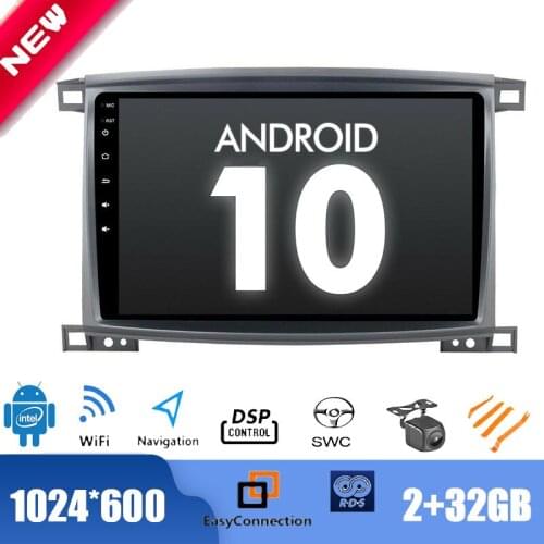 10.1" Android 10.0 Radio for Toyota Land CRUISER 100 LC 05-08 Car Multimedia Player GPS Stereo DSP 2.5D IPS WIFI Bluetooth TPMS
