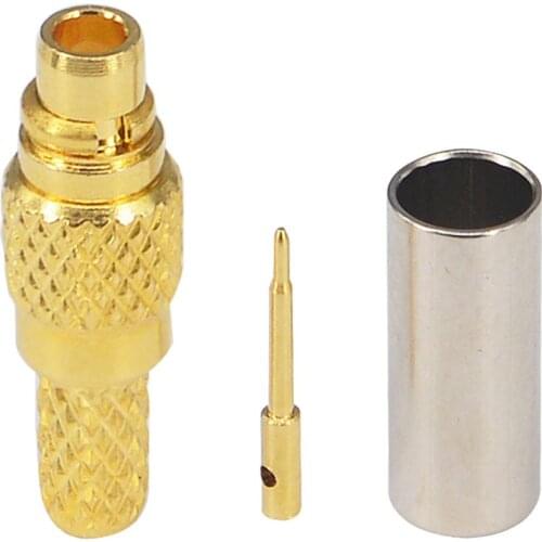 10 Pieces MMCX Crimp Plug male RF Coaxial Adapter Connector for LMR100 RG316