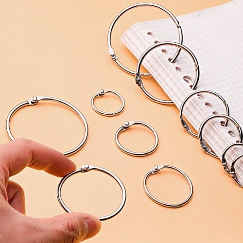 15/30 Pack High Quality Book Photo Album Hinge Snap Metal Binder Keychain Scrapbook Rings 20-88mm Keychain Loose Leaf Locking