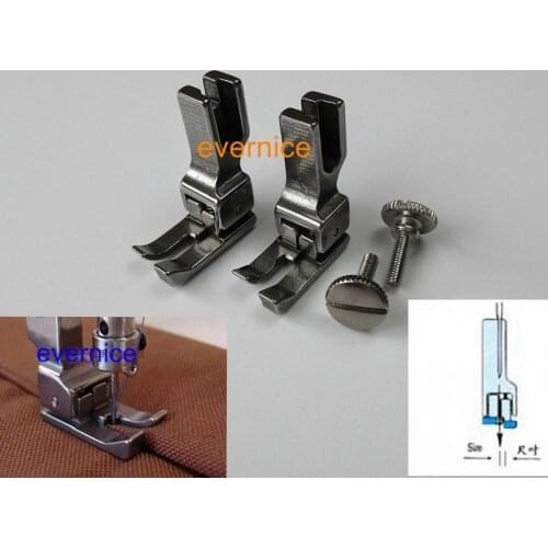 2 RIGHT SIDE EDGE GUIDE COMPENSATING FOOT LARGE BASE for SINGER BROTHER CONSEW JUKI
