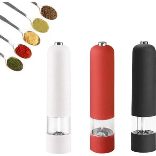 2 In 1 Adjustable Electric Pepper Salt Spice Mill Grinder Seasoning Kitchen Tools Grinding For Cooking Restaurants