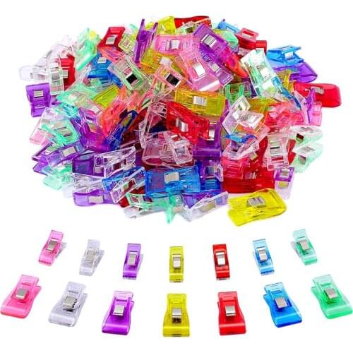 20Pcs Patchwork Plastic Clothing Clips Holder Sewing Clips For Fabric Quilting Crafting Crocheting Knitting Garment Clips