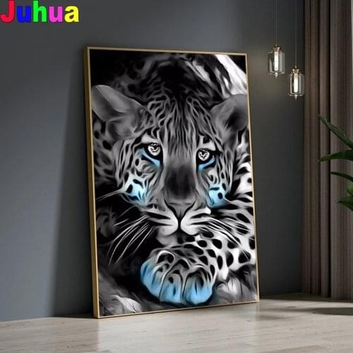 Leopard 5D Diy diamond painting Full square/round diamond mosaic art animal Jaguar diamond embroidery gift home nordic decor