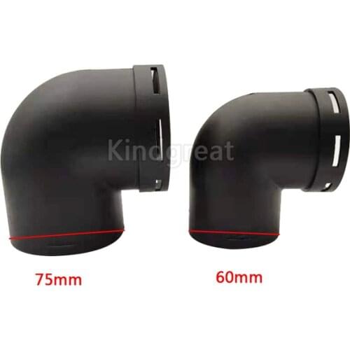 60/75mm Elbow Outlet Connector Air Ducting Pipe Air Parking Heater Kits For Dometic Eberspacher For Webasto LF Autoterm Heater