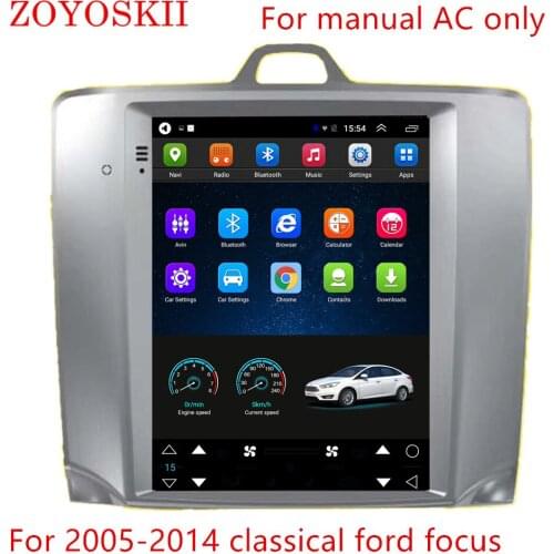 Android 9.0 OS 10.4 inch IPS vertical screen car gps multimedia radio bt navigation player for ford focus classical 2005-2014