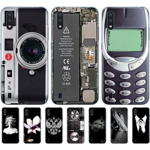 Case For Samsung A01 Case coque Soft Silicon Back Cover For Samsung Galaxy A01 GalaxyA01 A 01 A015 copa 5.7inch Protective black