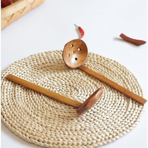 Wooden Spoon Noodles Soup Spoon Korean Spoon Wooden Kitchen Large Spoon Japanese Style Kitchen Supplies Long Handle Wooden Spoon