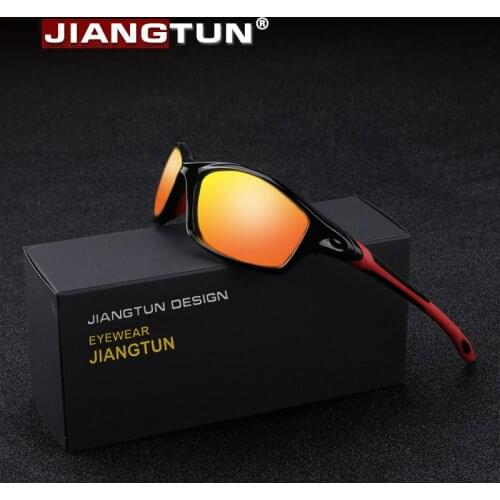 JIANGTUN Polarized Sunglasses Flexible TR90 Men Sports Goggles Sun Glasses Rubber Nose Top Quality Male Driving Oculos