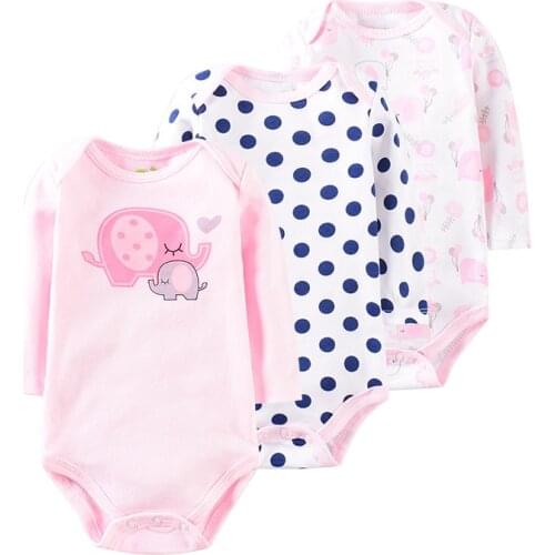 Newborn Clothes Set Infant Cotton Bodysuit Cute Cartoon Leopard Print Long Sleeve Clothing 0-12M Unicorn Baby Girl Bodysuits