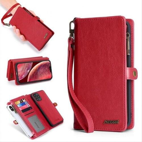 MEGSHI-01 Wallet Leather Phone Case for XiaoMi 10 10Pro 5G RedMi Note8 Note9 Note8Pro Note9Pro with card pocket case cover