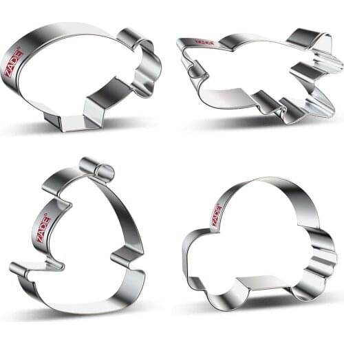 ZADE Vehicle Cookie Cutter for Biscuit Baking Boat Truck Car Cookie Cutter - Stainless Steel