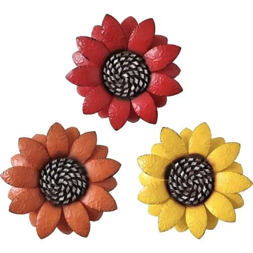 Metal Flower Wall Decor 13 inch Wall Art Decorations Decor Hanging for Bathroom Bedroom Living Room Decorations Art