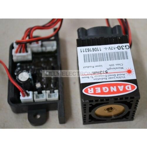 12V 532nm 50mw-70mw Green Laser Dot Module w Auto Temp Control