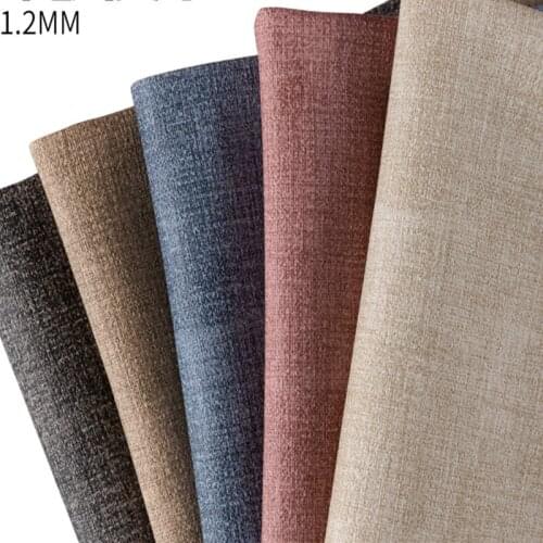 Linen Leather Fabric Sofa Seat Fabric Bedside Soft Package Hard Package Background Wall Fabric for Needlework