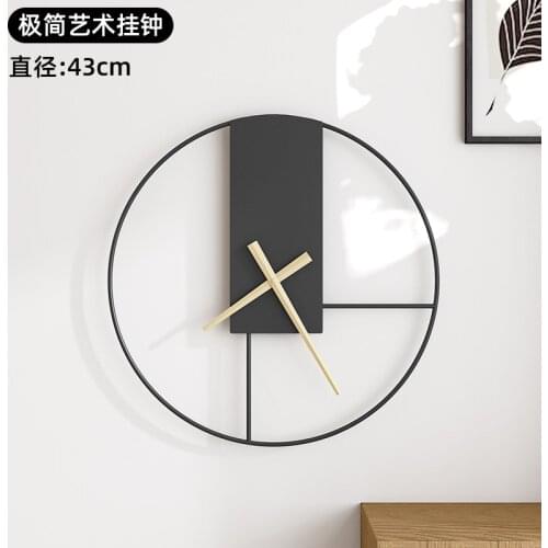 Nordic Creative Wall Clock Metal Simple Quartz Wall Clocks Quiet Classic Unique Living Room Orologio Parete Modern Home AC50AL