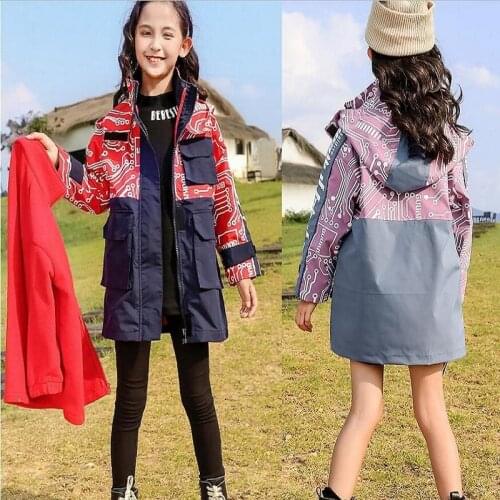 5-15Y Childrens Jacket Removable Sport Warm Coat Girls Autumn Winter Thicken Warm Triple Windproof Waterproof Jacket For Girls