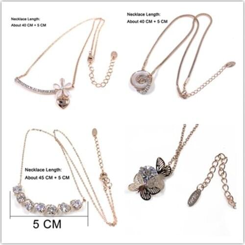 Silver Plated Classic Red Heart Rhinestone Pendant Necklace New Arrival Fashion Jewelry Gift For Her High Quality