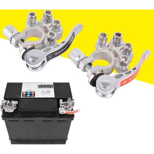 Quick Disconnect Car Battery Main Cable Post Terminal Shut-off Connectors for 12v 6v 24v Boat Race Car UTV Tractor Truck