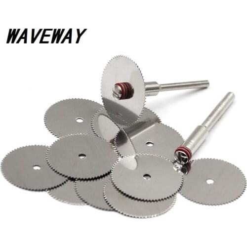 22mm 25mm 32mm Cutting Discs Rotary Tools Cutting wheel for Dremel Tools Accessories 10pcs dremel Discs with 2pcs Mandrels