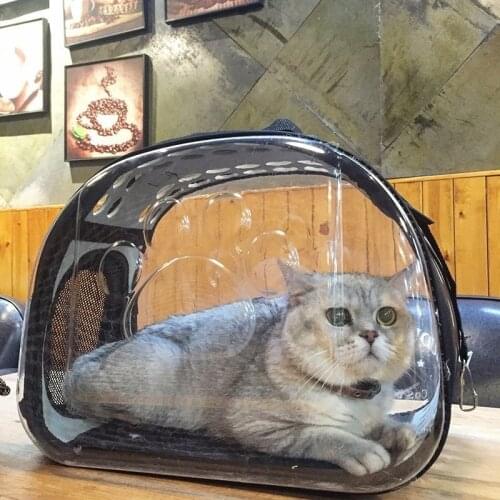 Folding Cage Capsule Dog Astronaut Backpackpet Carrier Sac Chat Katten Tas Transparent Folding Cat Carrier Outdoor Travel Bag