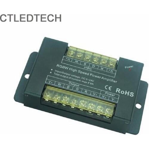 LED RGBW High Speed Large Current Power Amplifier 12V24V 4channel high-speed power booster RGBW Tape Light signal amplifier