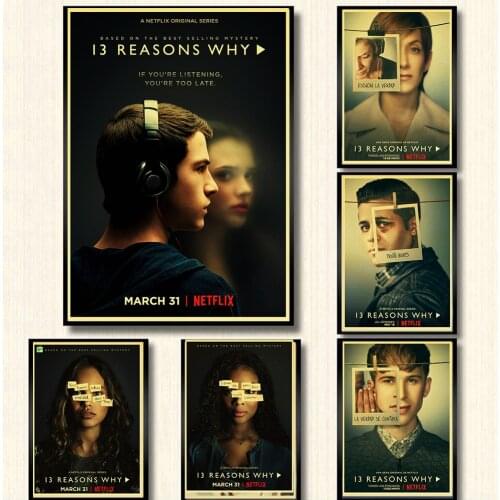 TV Series 13 Reasons Why poster home decor Art SILK print wall painting retro poster wall sticker