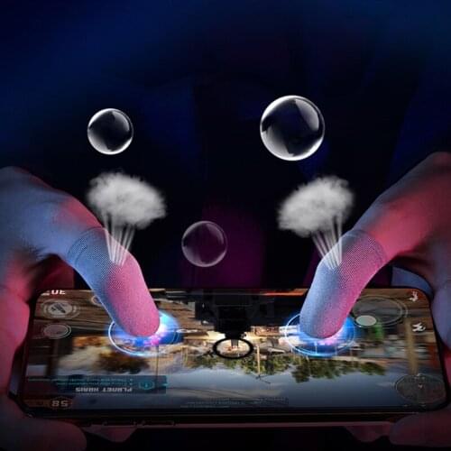 0.01"(0.5mm) Ultra-Thin， Anti-Sweat Mobile Finger Sleeve Breathable for High-Ranking Players Mobile Game Streamer
