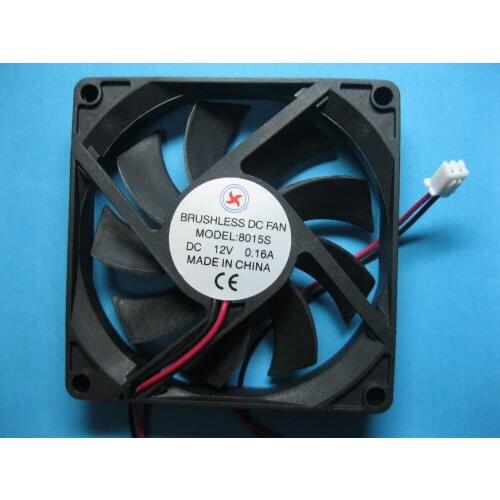 1 Pcs Brushless DC Cooling Fan 12V 8015S 9 Blades 80x80x15mm 2pin Sleeve-bearing